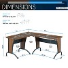 NicBex Gaming Desk Functional L Shaped Desk with Pullout Storage Drawers, Adjustable Open Shelf for Office, Study - 3 of 4