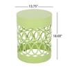 PAGED Modern Round Outdoor Side Table,Iron Patio End Tables for Backyard,Pool, Indoor Companion,Durable and Stable - 3 of 4