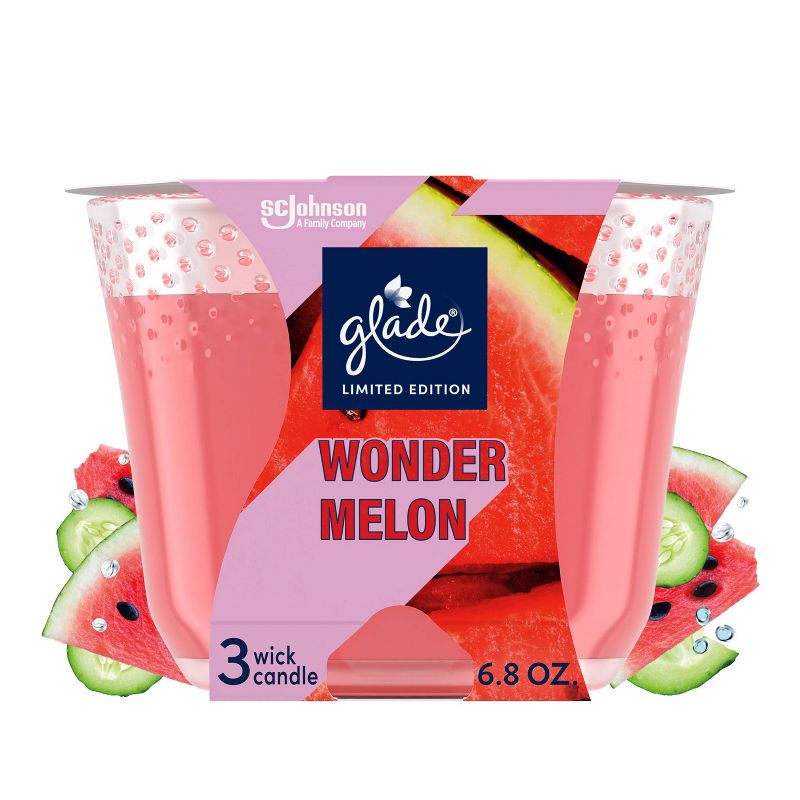 Glade 3 Wick Candle - Wonder Melon - 6.8oz, 1 of 13