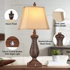 ROTTOGOON Table Lamps Set of 2, Touch Resin Mermaid Lamps with USB & Type-C Ports, for Nightstand Bedside Living Room, Brown - 4 of 4