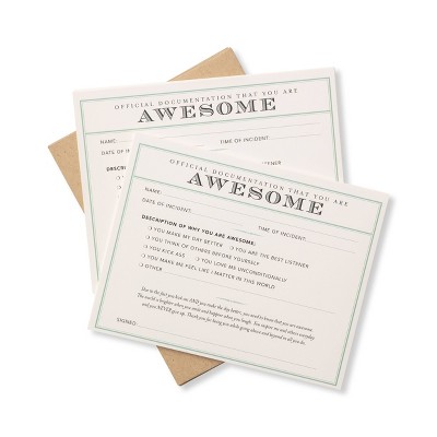 'You're Awesome' Certificates