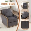 TiramisuBest Swivel Barrel Chair, Comfy Round Accent Sofa Chair for Living Room, 360 Degree Swivel Barrel Club Chair - 3 of 4