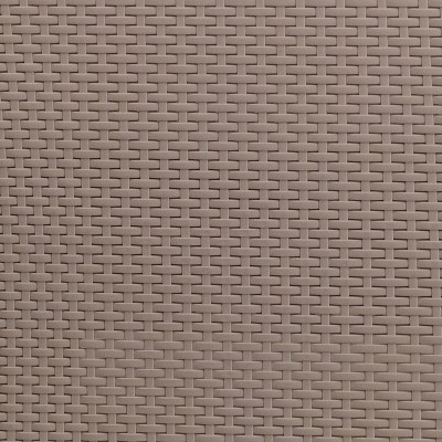 Contemporary Patio Armchair with Light Gray Cushions and Plastic Feet