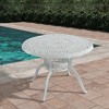 CLIHOME 39" Outdoor Patio Table Round Outdoor Coffee Table with Umbrella Hole - 2 of 4
