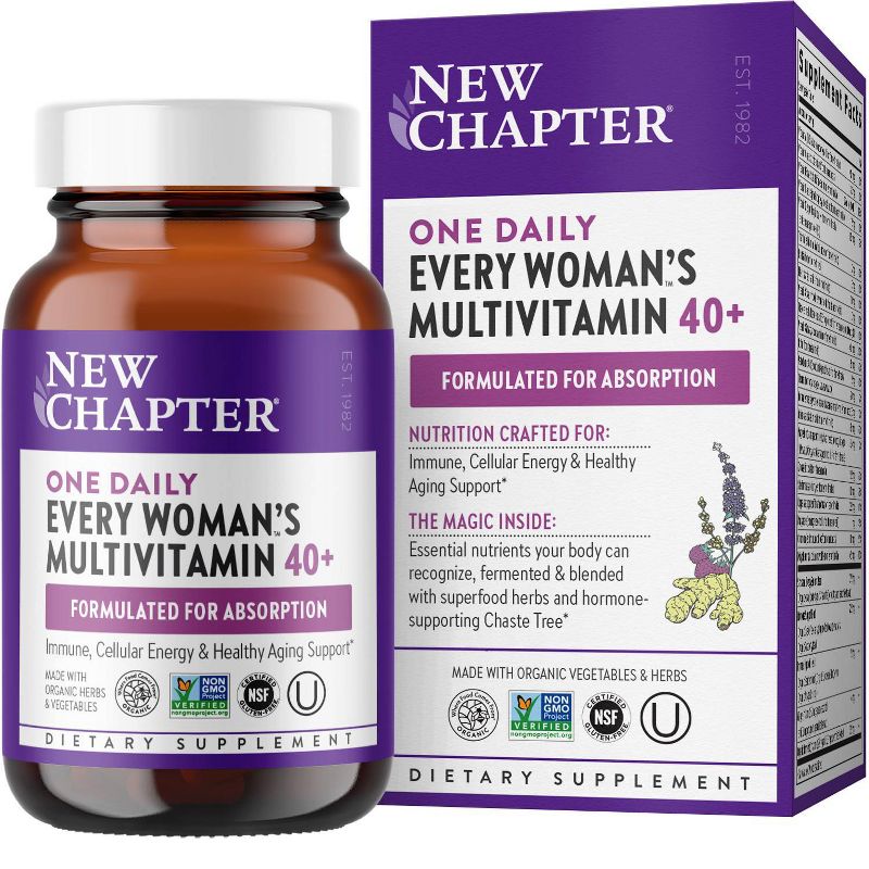 New Chapter Women&#39;s Multivitamin 40+ for Energy, Healthy Aging + Immune Support - 30ct, 5 of 16