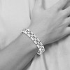 Black Bow Jewelry Men's 9mm Stainless Steel Polished Double Link Bracelet - 8.5 Inch - 4 of 4