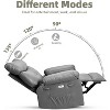Modern Swivel Massage Recliner Chair, Power Rocking with Vibration and Heating, Overstuffed Faux Leather Single Sofa Chair - 3 of 4