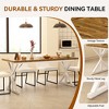 Vipbear Farmhouse Dining Table for 6 People,70.8 Inch Rectangular Wood Dining Table, Rustic Kitchen Table with Heavy Duty Metal Legs for Dining Room - 2 of 4