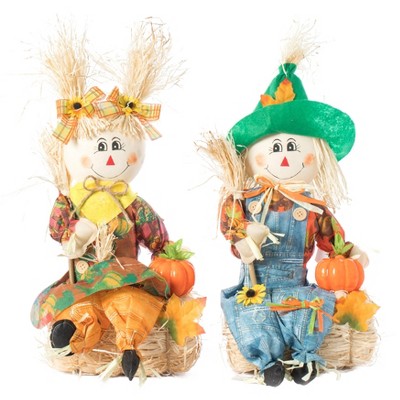GardenisedSet of 2 Garden Scarecrows Boy and Girl