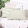 Unique Bargains Farmhouse Bedroom Decorative Velvet Pompoms Fringe Throw Pillow Covers 2 Pcs - 2 of 4