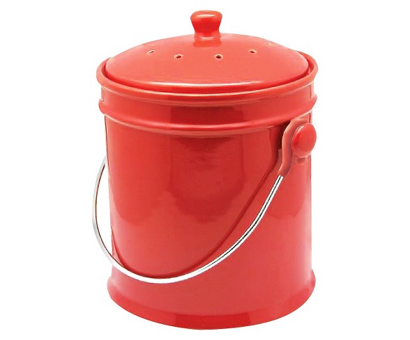 Natural Home&#174; Ceramic Compost Bin - Cherry