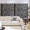 PexFix 47 in. x 72 in. Outdoor Metal Privacy Screen Garden Fence in Streets Pattern in Black - 3 of 4
