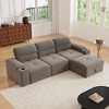 GDFStudio Isolde 105'' Modern L-Shaped Upholstered 4-Seater Sofa with 1 Storage Ottoman and Adjustable Backrest - 2 of 4