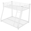 CAVINAS Full/Twin Over Full/Twin Metal Low Bunk Bed with Ladder,Modern Bed Frame for Kids Room,Bedroom - 2 of 4