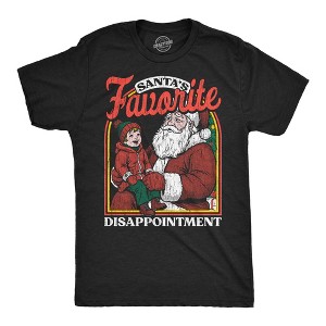Mens Funny T Shirts Santas Favorite Disappointment Sarcastic Christmas Graphic Novelty Tee For Men - Crazy Dog Men's T Shirt Gift For Christmas - 1 of 4