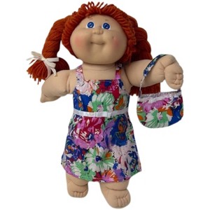 Doll Clothes Superstore Handmade Big Splashy Flower Sundress for Cabbage Patch Kid Dolls - 1 of 4