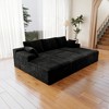 98.4"68.9" Plush Corduroy 4-Piece Modular Sectional Sofa with No Assembly Required and Comfortable Chaise Lounge - 2 of 4