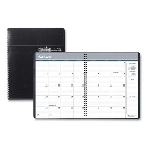 14-Month Recycled Ruled Monthly Planner, 8.75 x 6.78, Black Cover, 14-Month: Dec 2024 to Jan 2026 - 1 of 4