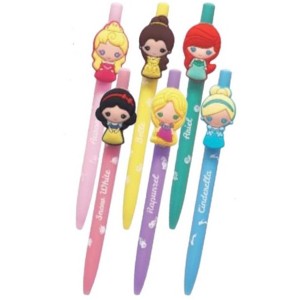 Disney Princess Soft Touch Ballpoint Pen Set – 6 Pack – Cute Pens for Girls, Smooth Writing, Comfortable Grip, School Supplies, Party Favor Filler - 1 of 1