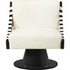 Meridian Furniture,Millwin Vegan Leather Swivel Accent Chair - 3 of 4