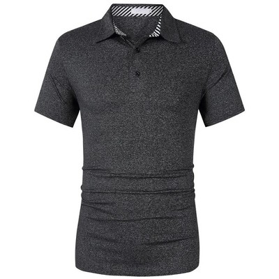 Men's Quick Dry Short Sleeve Polo Shirt Button Golf Casual T-Shirt