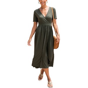 Women's V-Neck Dress - LASCANA - 1 of 4