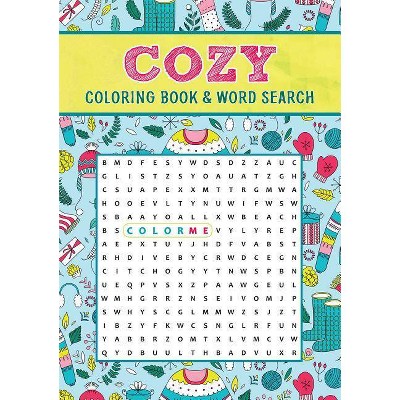 Cozy Coloring Book & Word Search - (Paperback)