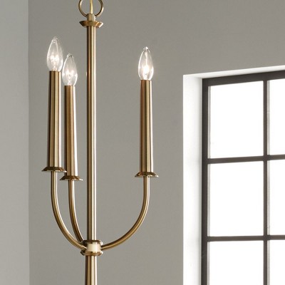 Florence Brushed Brass 3-Light Mini Candle Chandelier