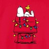 Men's Snoopy Holiday Lounge Set - Red/Green M - 3 of 4