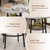 Vynxaria 3-Piece Counter Height Dining Set 24"×35.5" Table and 2 Foldable Stools, MDF/Steel Frame, Wood Grain/Black, Easy Assembly - 3 of 4