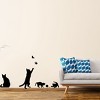 Unique Bargains Cat Pattern Living Room Bedroom Wall Sticker Self-stick DIY Art Decal - 3 of 4