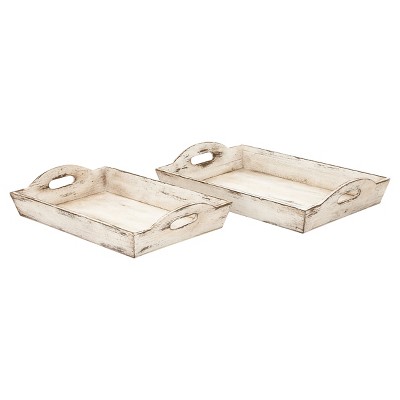 white rustic tray