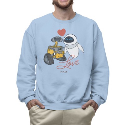 Disney Pixar Men's Wall-E Love Eve Sweatshirt : Target