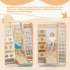 Indoor Playground, 8-in-1 Climbing Toys For Toddlers, Wooden Indoor Playground With Slide, Swing, Climbing Rock, Climbing Net, Rings And More - 3 of 4