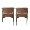 TinyHomie Modern Dining Chairs Set of 2, Upholstered Dining Chairs with Coffee Gold Iron Frame and PU leather backrest and seat cushions - 4 of 4