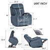 Electric Lift And Recline Chairs,Power Lift Chairs For Seniors,Recliner Armchair For Elderly,Remote Control Recliner Sofa-Cuddlewood - 4 of 4