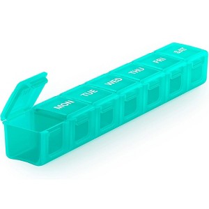 Sukuos XL Pill Box, Case w/Clear Lid, Arthritis-Friendly, BPA-Free, Easy-Clean - 1 of 4