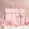 MaseiKar Laptop Bag for Women, 15-15.6 inch Laptop Shoulder Bags, 16 inch Messenger Bags Casual Handbag Work Briefcase Travel Computer Bag, Pink - 2 of 4