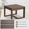 EAGLE PEAK Natural Cedar Cedar Wood Table, Slat Wood Design for Deck Pool Balcony Indoor or Outdoor - 3 of 4