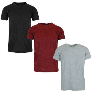 Galaxy Kick Start Men's Short Sleeve Moisture-Wicking Quick Dry Performance Crew Neck Tee-3 Pack - 1 of 1