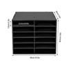 YIYIBYUS Desktop Literature Organizer Adjustable File Sorter 12 Compartment, Black - 3 of 4