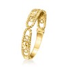 Ross-Simons Italian 14kt Yellow Gold Rope-Edge Station Ring - 3 of 4