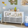 YONWAY Kids Bookcase with Collapsible Fabric Drawers, Children's Book Display, Kids Bookshelf with Toy Storage Cabinet Organizer - 2 of 4