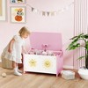 Qaba Toy Box, Toy Chest with Lid, Safety Hinges and Groove Handles, Storage Organizer for Kids, Living Room, Playroom - 3 of 4