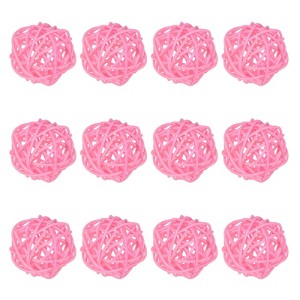 Unique Bargains Wicker Rattan Decorative DIY Crafts Balls for DIY Crafts 1.6 Inch 12 Pcs - 1 of 4