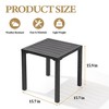 Crestlive Products Aluminum Outdoor Side Table Pool Lounge Chair Side Table Weather Resistant Small Square Coffee End Table - 3 of 4