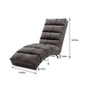 Kumasinova Electric Massage Recliner Chair with 5 Modes, Linen Upholstered Chaise Lounge with Remote Control & Side Pocket, Tufted Accent Chair - 3 of 4