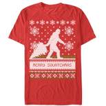 Men's Lost Gods Merry Christmas Big Foot T-Shirt