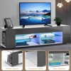 Hommpa TV Stand for TVs Up to 65" with Open Glass Shelves Remote LED Light - 4 of 4