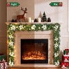 9ft Pre-Lit Christmas Wreath for Front Door, Extra Large Outdoor Artificial Wreath with Pine Cones for Indoor Porch & Party Decor - 3 of 4
